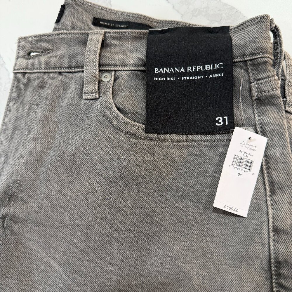 Banana Republic - High Rise, Straight, Ankle Jeans